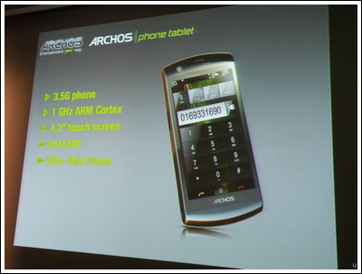 Archos Phone Tablet.