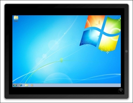 Рабочий стол Windows 7 на iPad. (Изображение из эмулятора iPad, входящего в состав SDK.)